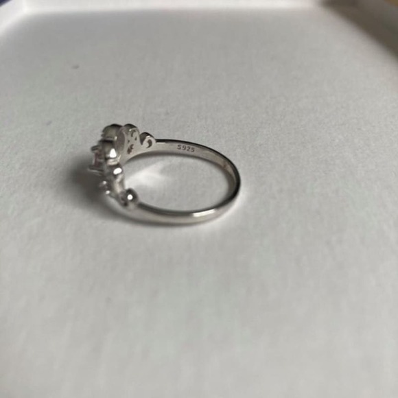 Size 6 Sterling Silver Pink Accents Princess 925 Ring - Picture 5 of 9